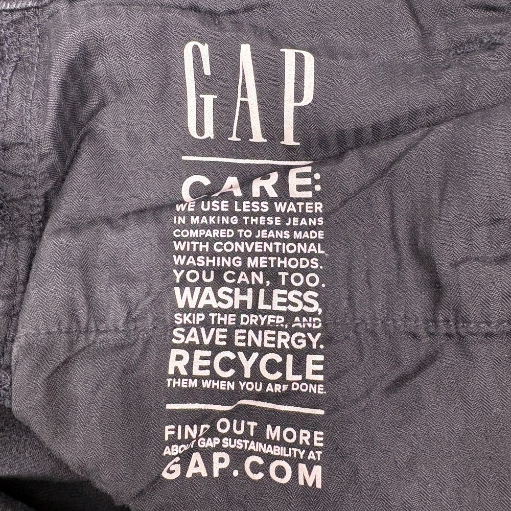 Gap 90s Loose Cargo Jeans Womens Sz 8 Black Wash Grunge Skater Street Y2K Baggy - Picture 5 of 16
